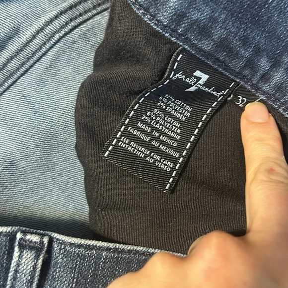 7 For All Mankind Straight Jean 32 Medium Wash - Picture 6 of 6
